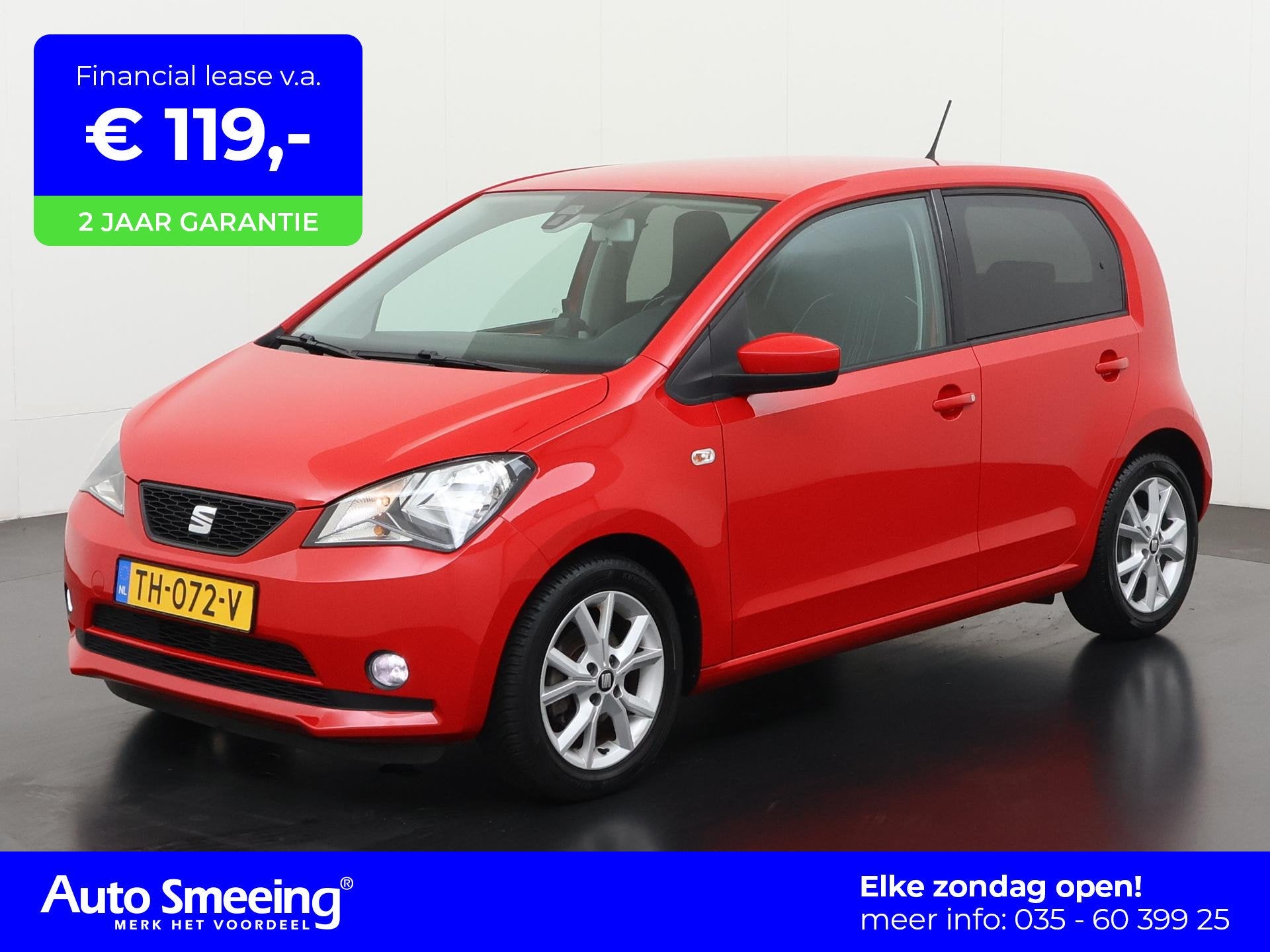 SEAT Mii 1.0 Style | Parkeersensor | Bluetooth | Lichtmetale, Voorwielaandrijving, 12 maanden, Stof, Gebruikt