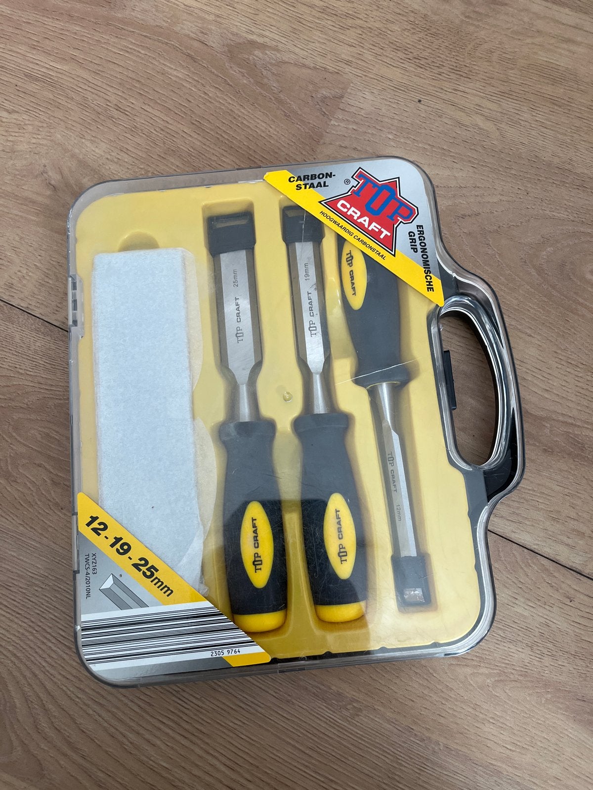 Top Craft Houtbeitelset met Oliestenen - 3-delig, Ophalen of Verzenden, Nieuw, Beitel, Overige merken