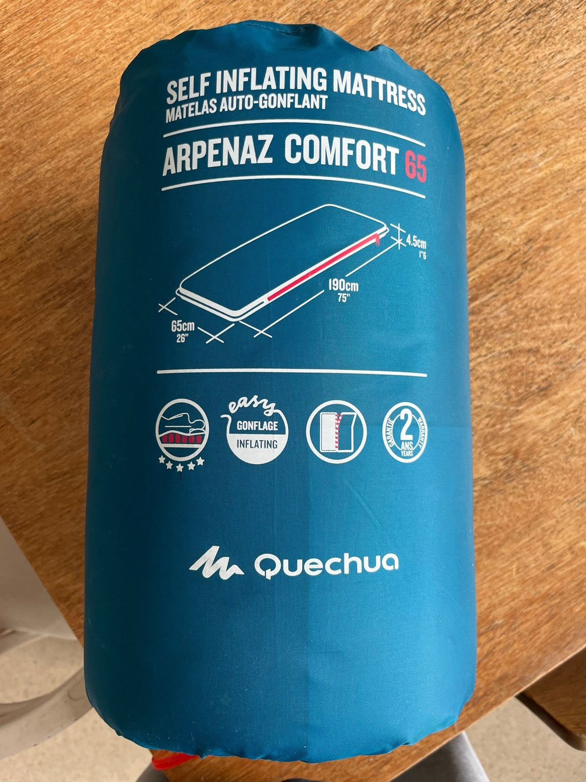 Quechua Arpenaz Comfort 65 Zelfopblazende Matras, Ophalen of Verzenden, Zo goed als nieuw, 1-persoons