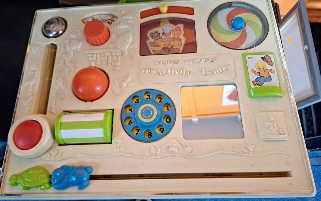 Vintage Fisher-Price Activity Center Speelbord, Kinderen en Baby's, Ophalen of Verzenden, Gebruikt, Speelset, Met geluid