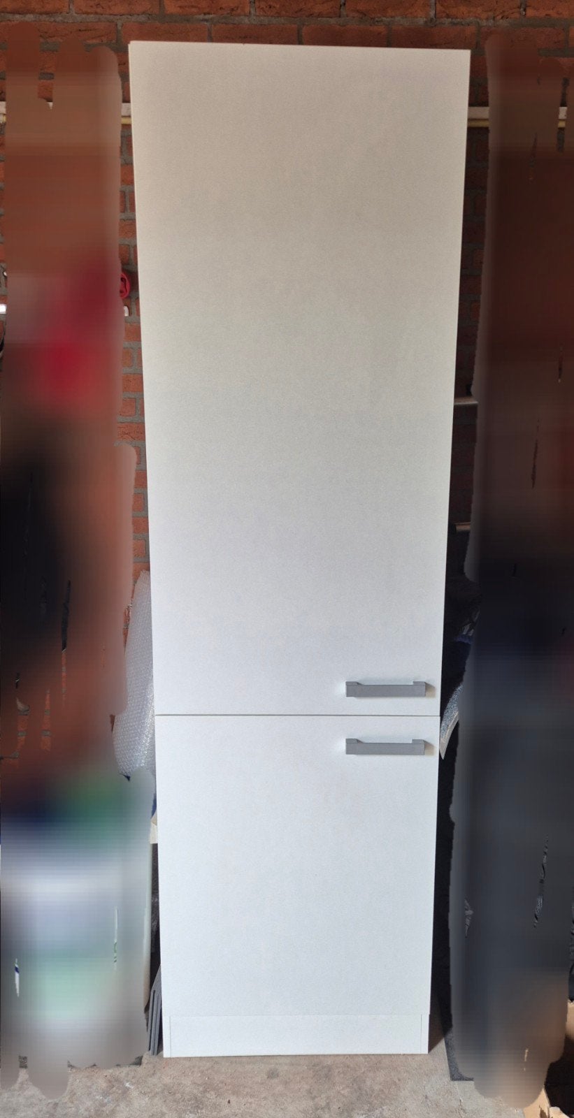 Witte kast met planken - 206,5x60x57,5 cm, Ophalen, Gebruikt