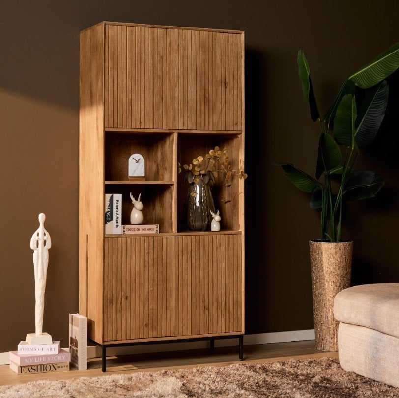 vakkenkast mangohout 90x200 cm VOORRAAD, Huis en Inrichting, Kasten | Wandmeubels, Overige houtsoorten, Nieuw, Ophalen of Verzenden