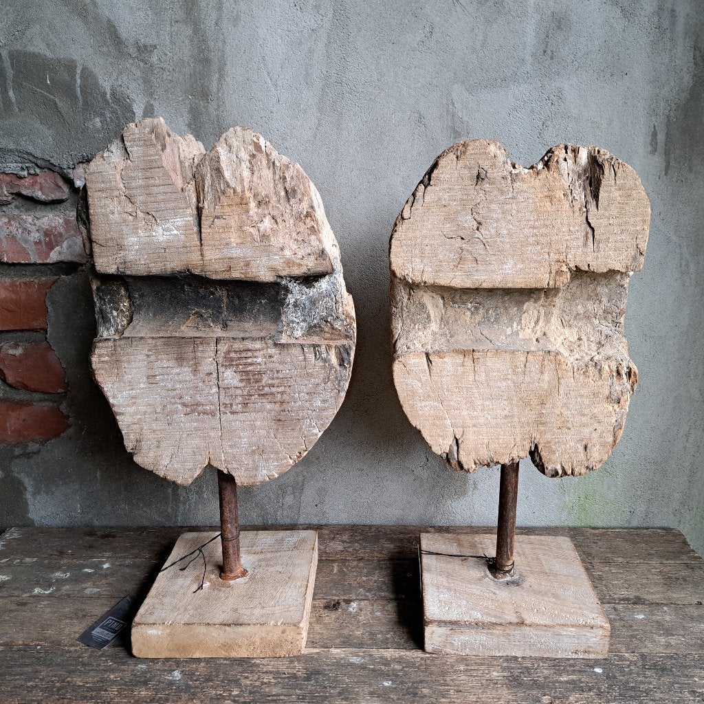 1x PTMD landelijk sober stoer houten ornament op voet Etage3, ., Nieuw, Ophalen of Verzenden, .
