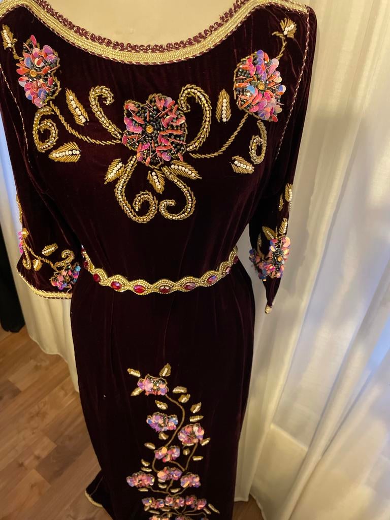 Schitterende Mobra Marokkaanse Jurk/Kaftan Maat 42/44, Overige kleuren, Maat 42/44 (L), Ophalen of Verzenden, Zo goed als nieuw