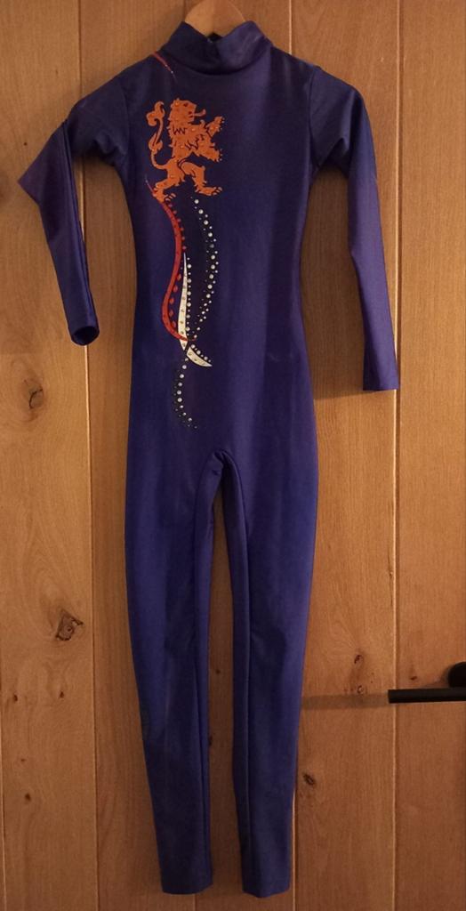 Voltigeer voltige schaatspakje mt xs, Sport en Fitness, Turnen, Blauw, Maat 36 t/m 42, Ophalen of Verzenden, Zo goed als nieuw
