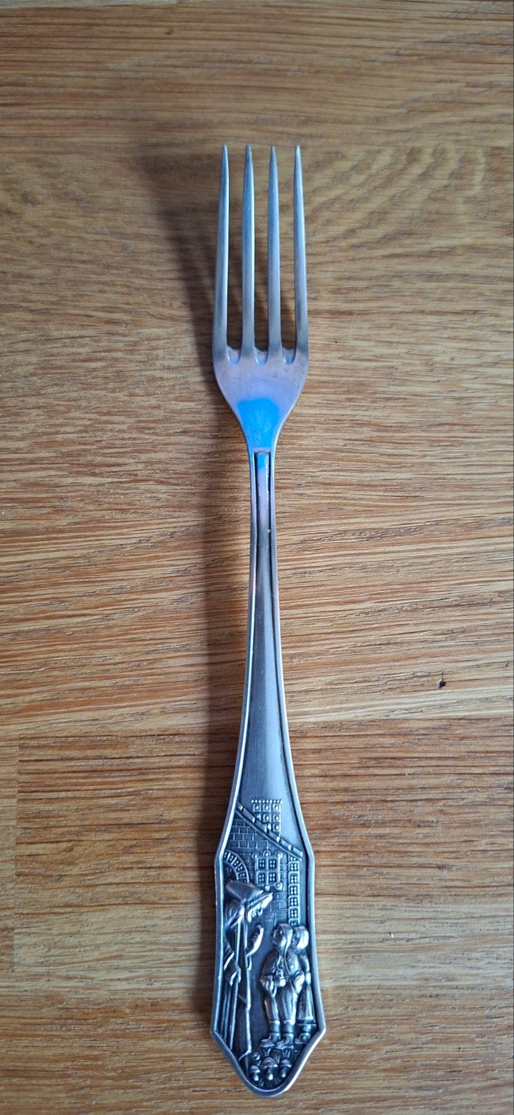 Vintage verzilverd vorkje Berndorf vork Hans en Grietje, Ophalen of Verzenden