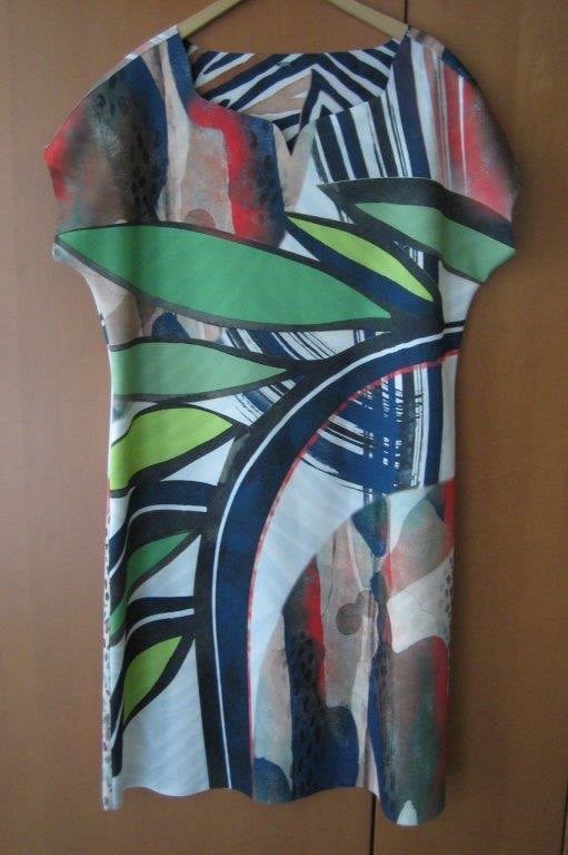 Reversible fleurige grafische jurk LIZZY & COCO L snazzeys, Kleding | Dames, Jurken, Maat 42/44 (L), Nieuw, Lizzy & Coco, Onder de knie