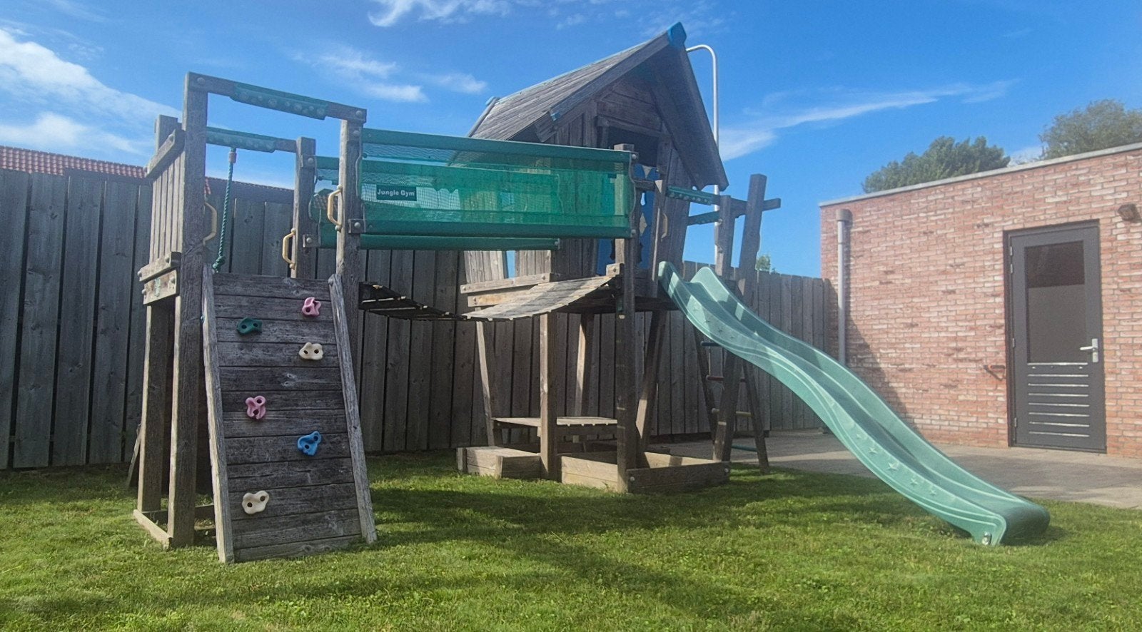 Jungle Gym Crazy Playhouse & bridge, Ophalen, Gebruikt, Klimwand
