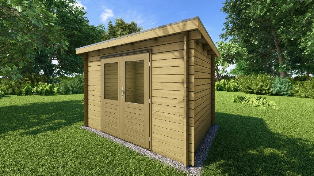 Fonteyn Basicline Tuinhuis Magnolia 300x200cm - Keteldruk, Blokhut, Nieuw, Minder dan 200 cm, Zonder ramen
