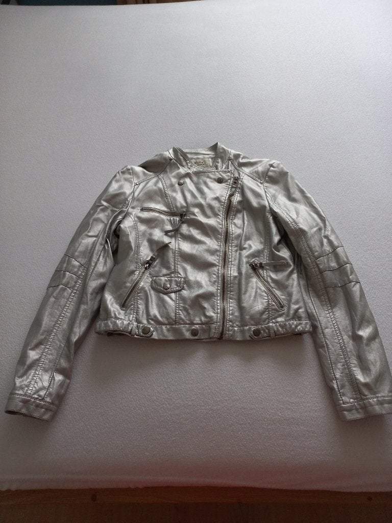 JASJE - ZILVERKLEURIG, Maat 46/48 (XL) of groter, Ophalen of Verzenden, Zo goed als nieuw, Jasje