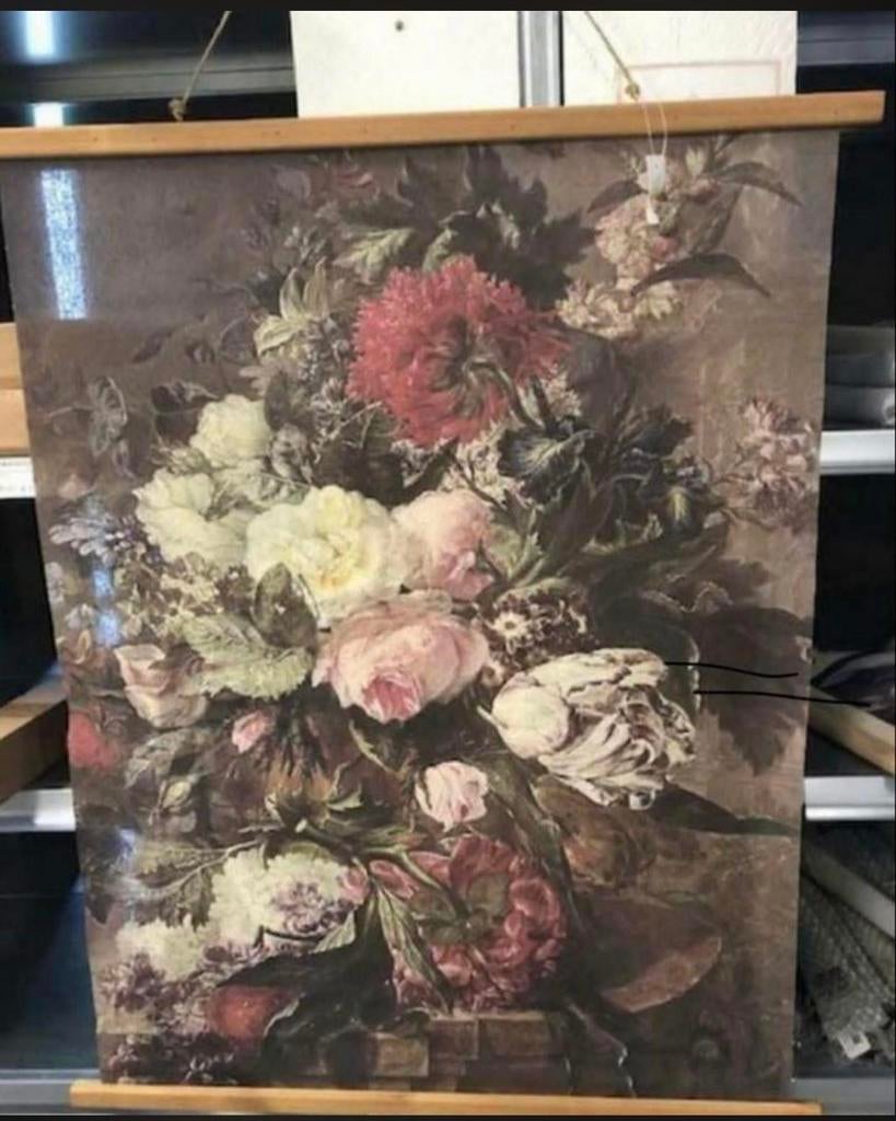 Wandkaart schoolkaart kaart bloemen landelijk tuinkamer, Clayre&Eef, Overige typen, Nieuw, Ophalen of Verzenden