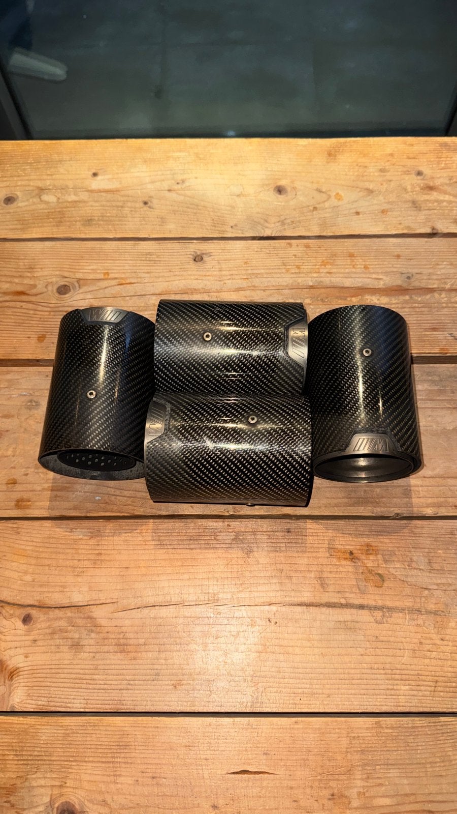 BMW M Performance uitlaat sierstukken, Auto-onderdelen, Ophalen, Gebruikt, BMW