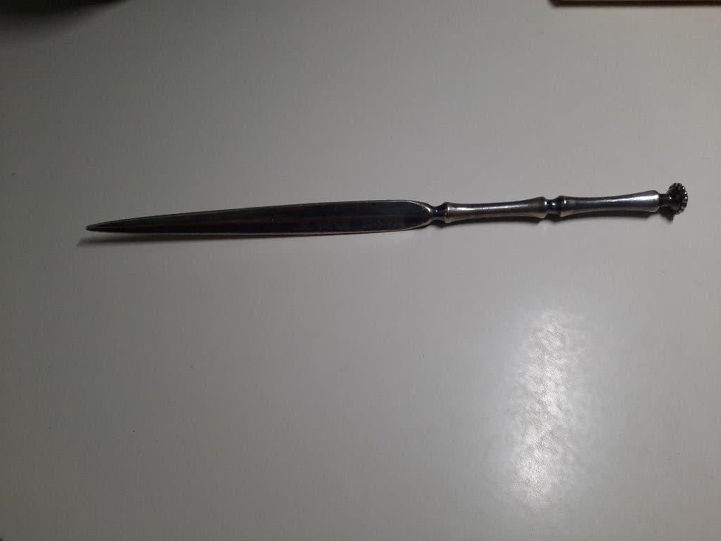CHROOM BRIEFOPENER, Ophalen of Verzenden, Gebruikt