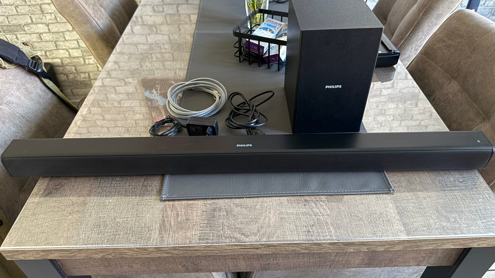 Philips HTL1510B Soundbar Draadloze Sub + Bluetooth Optisch, Ophalen of Verzenden, Bluetooth, Zo goed als nieuw