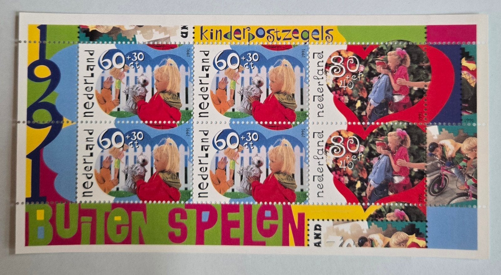 Nederland Kinderpostzegels 1991 - Buiten Spelen, Ophalen of Verzenden
