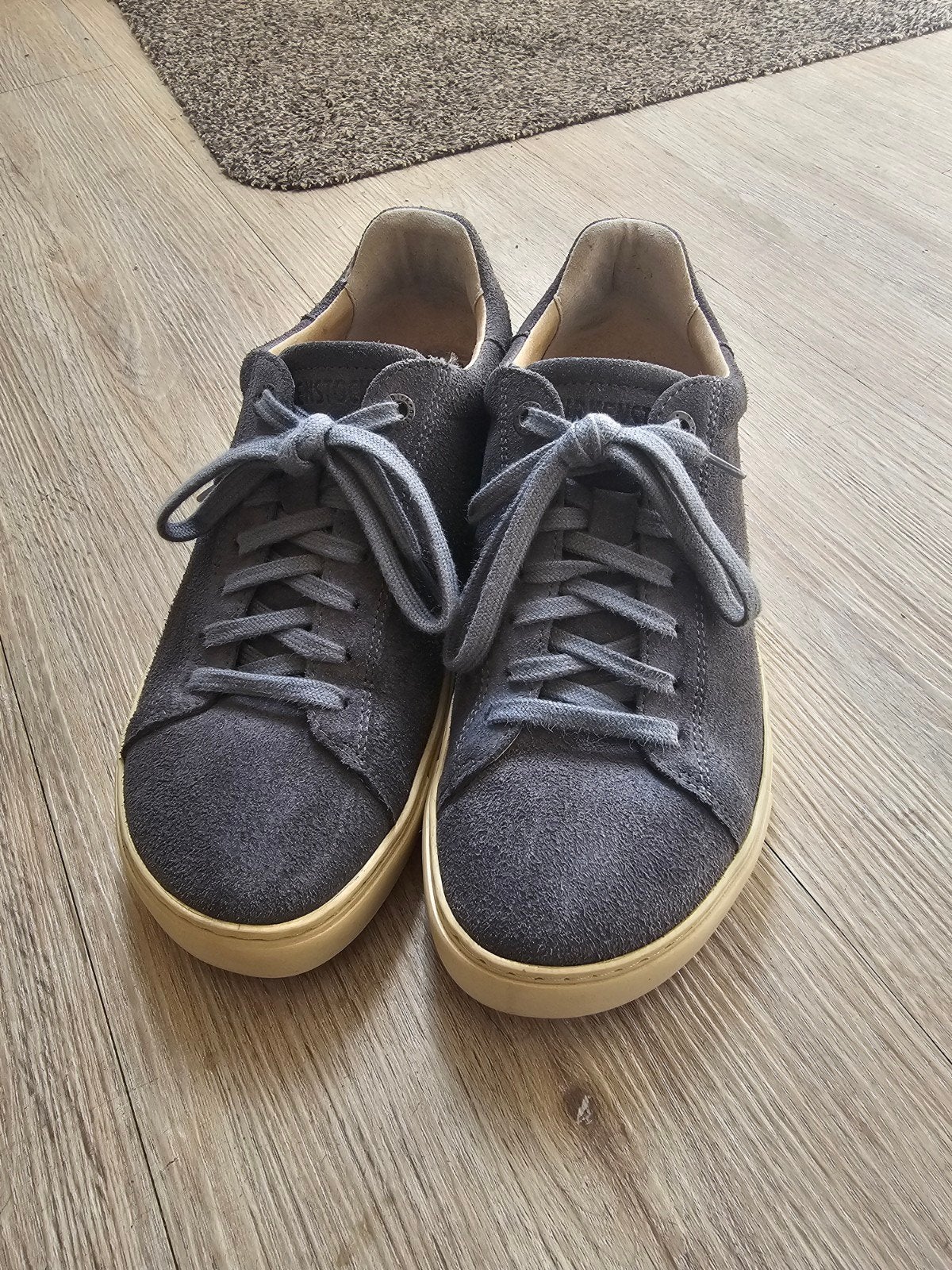 Birkenstock Sneakers Maat 37 Suede Grijs/Stone Blue, Ophalen, Grijs, Birkenstock, Sneakers of Gympen