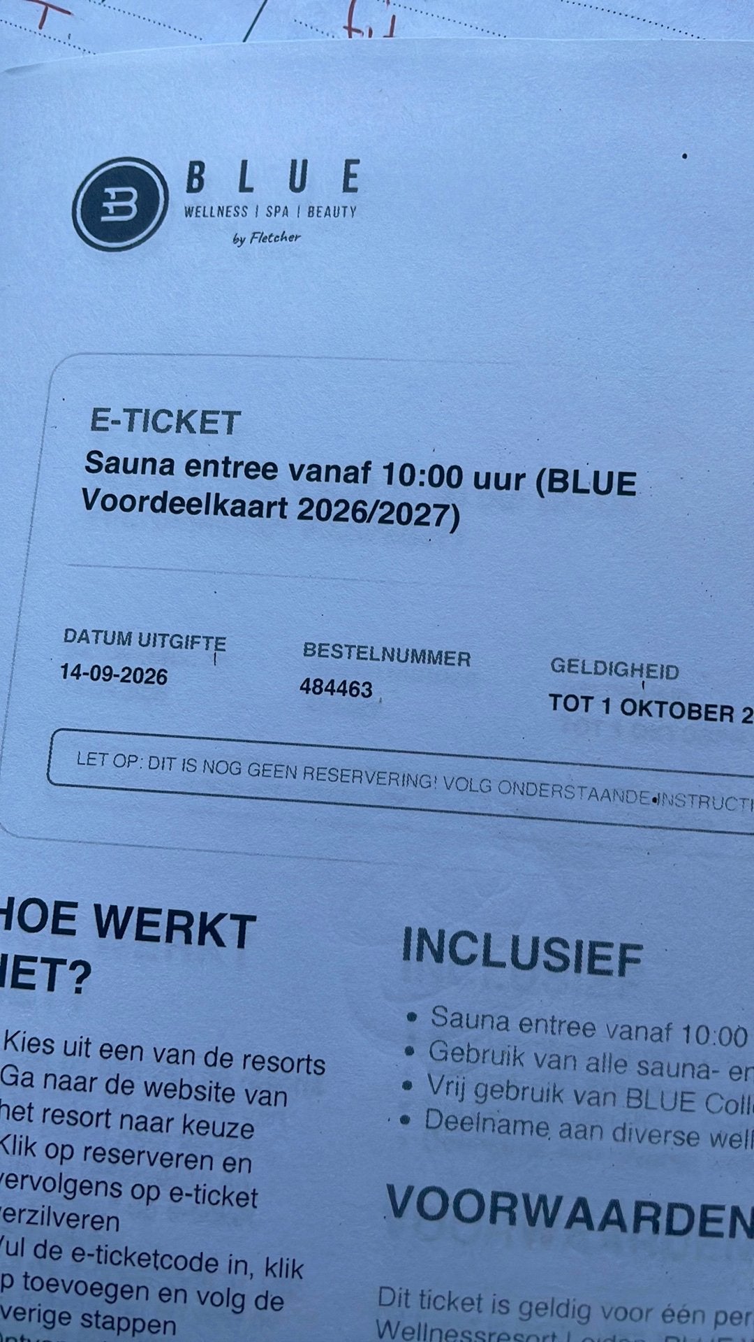 Sauna ticket, Ophalen, Nieuw, Complete sauna