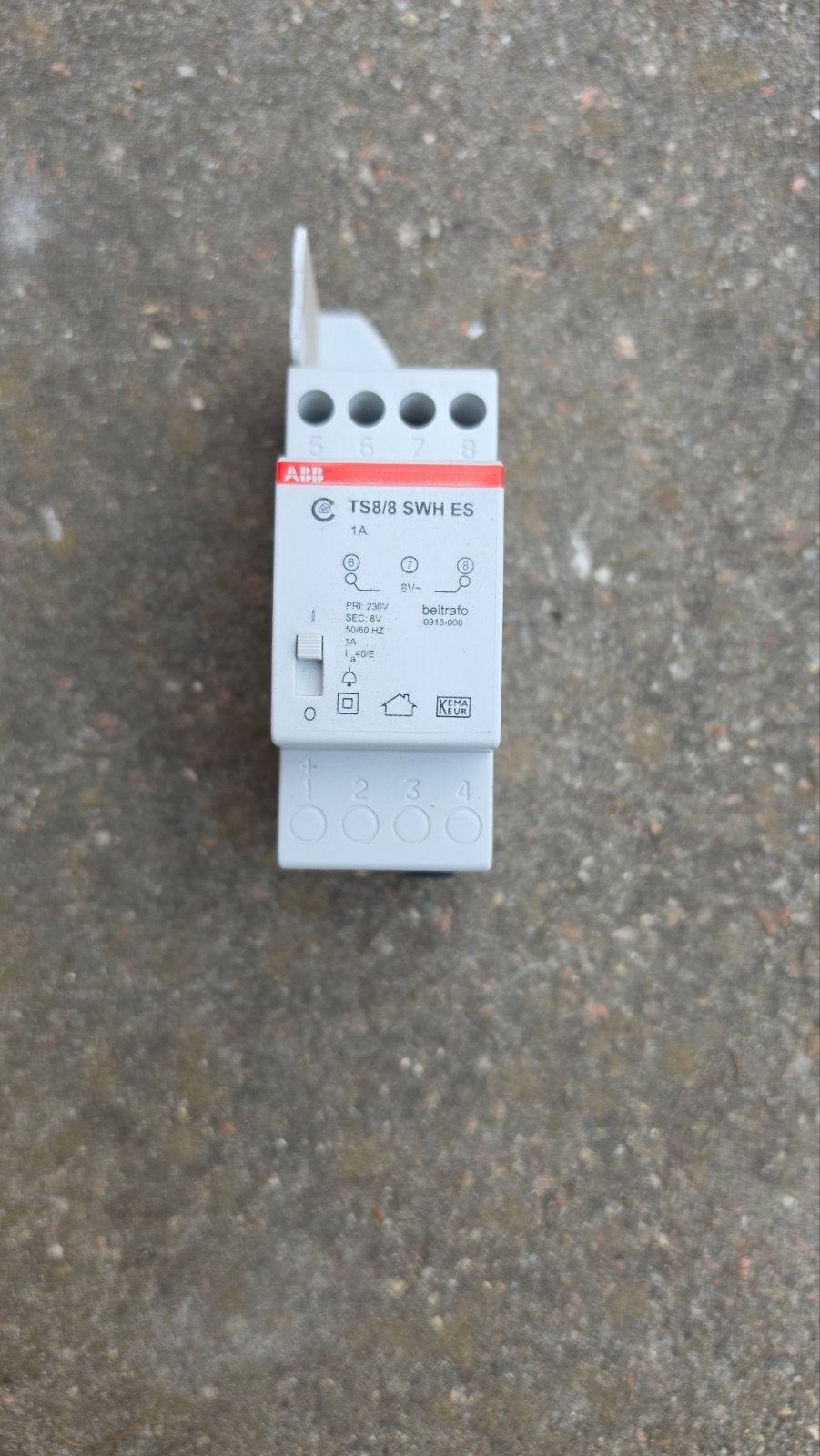 Nieuwe ABB HAF beltrafo 1A 8V voor busboard 0918.006, Doe-het-zelf en Verbouw, Ophalen of Verzenden, Nieuw, ABB, Overige typen