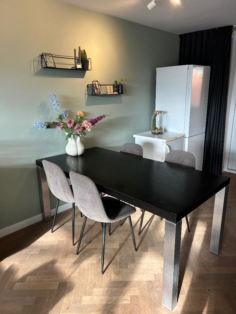 Eetkamertafel, Ophalen, Gebruikt, 50 tot 100 cm, 150 tot 200 cm