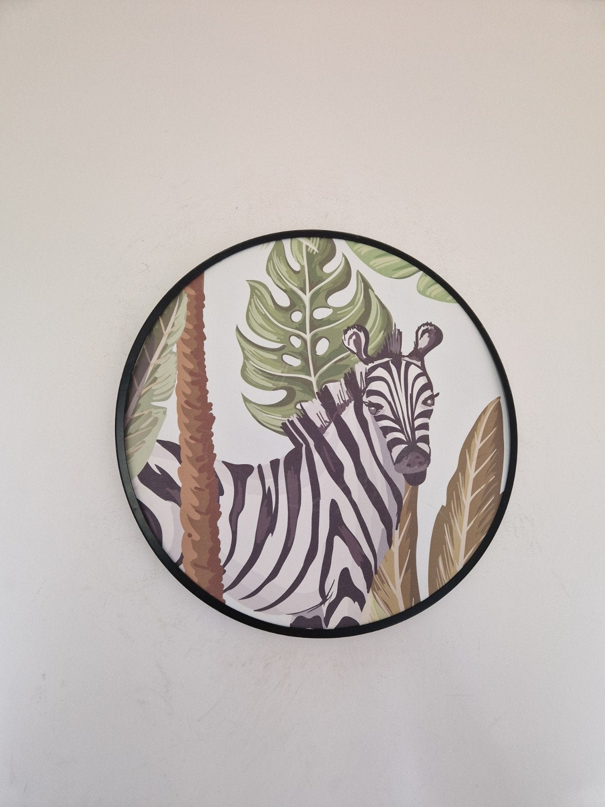 Schilderij/wandbord Zebra jungle, Ophalen, Minder dan 50 cm, Schilderij