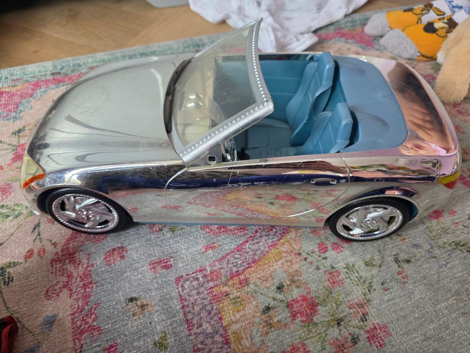 Zilverkleurige Speelgoedauto Cabriolet Babie, Ophalen of Verzenden, Gebruikt