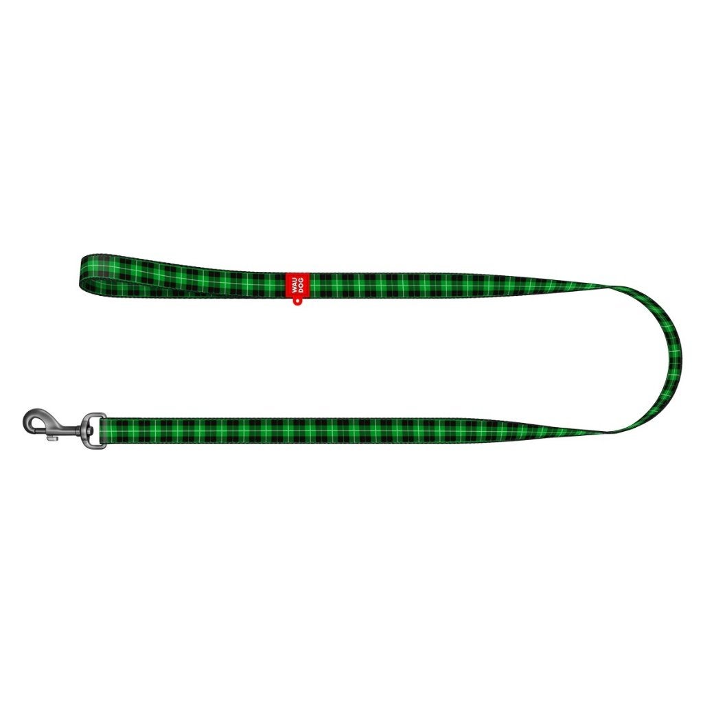 WAUDOG Green Tartan Hondenlijn Nylon 15 mm x 122 cm KOOPJE!, Ophalen of Verzenden, Nieuw, Hondenriem