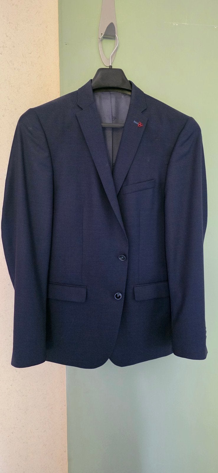 Roy Robson Slim Fit Colbert - Superfine Merinos, Ophalen, Maat 52/54 (L), Blauw, Zo goed als nieuw