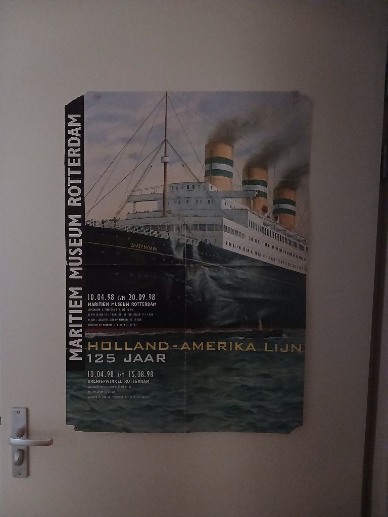Holland-Amerika Lijn poster, Verzamelen, Ophalen, Gebruikt, Overige typen
