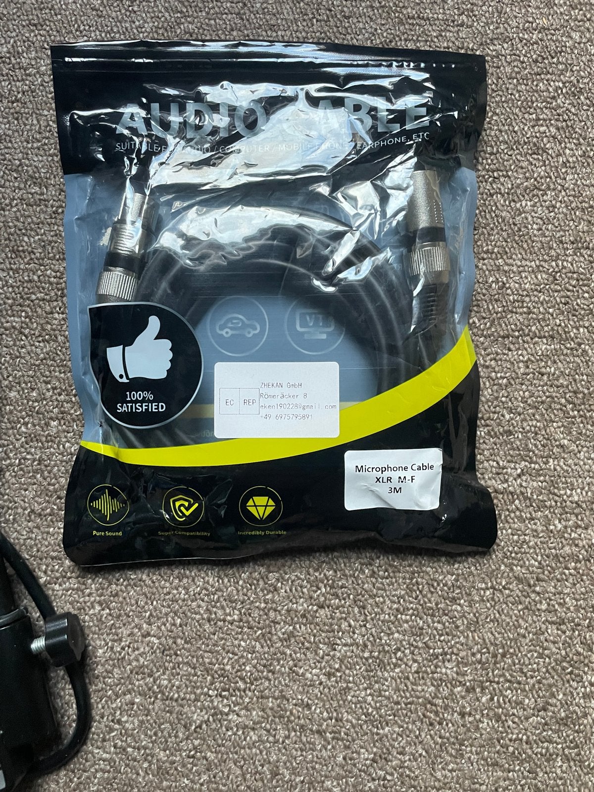 Vonyx Studiomicrofoon met Arm en Kabel - Zo goed als nieuw, Muziek en Instrumenten, Microfoons, Ophalen of Verzenden, Zo goed als nieuw