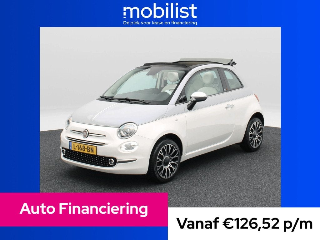 Fiat 500C 1.2 Lounge (bj 2019), Auto's, Fiat, Gebruikt, 1242 cc, Cabriolet, 4 stoelen