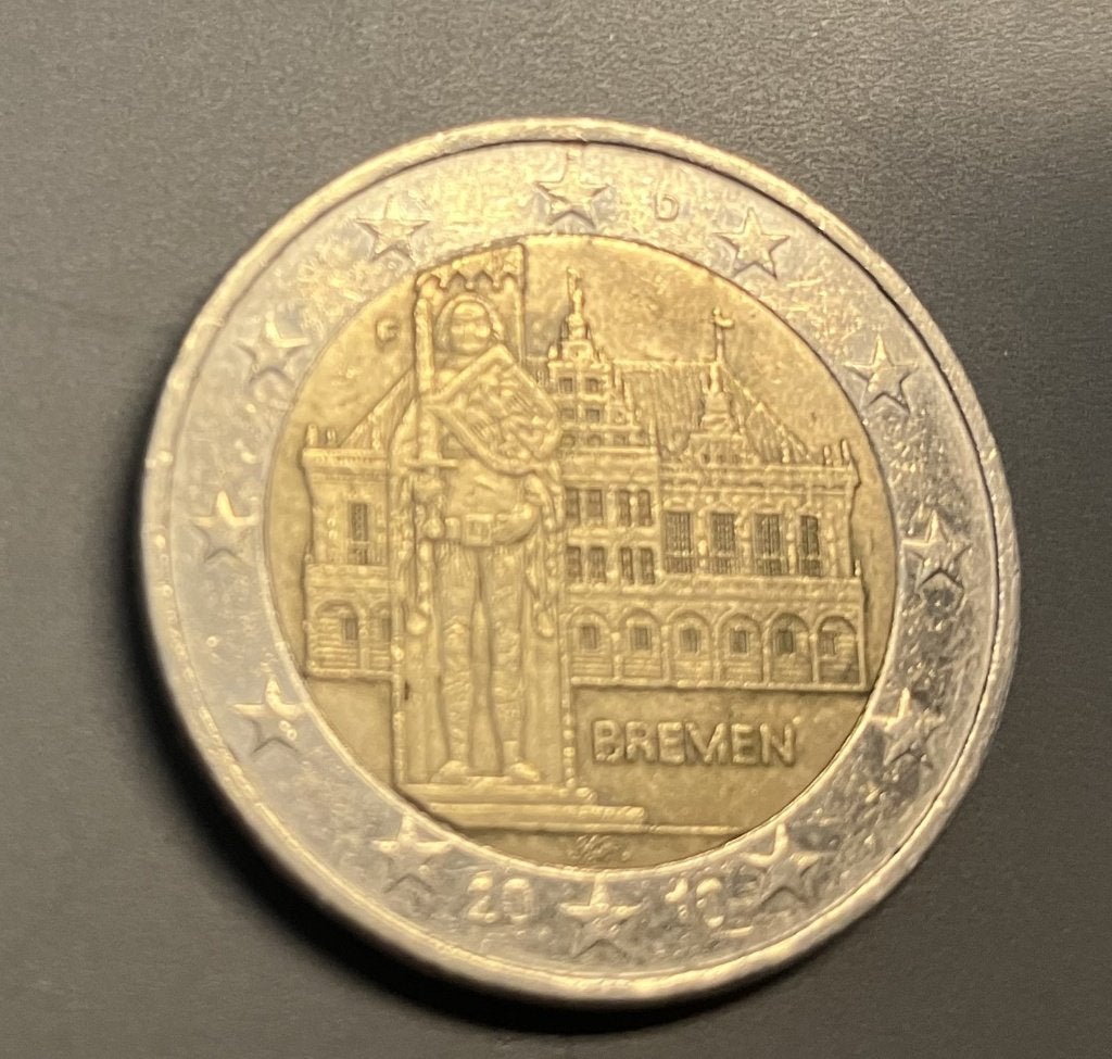 Duitsland 2 euro 2010 F Bremen, Postzegels en Munten, Ophalen of Verzenden, Duitsland, 2 euro, Losse munt