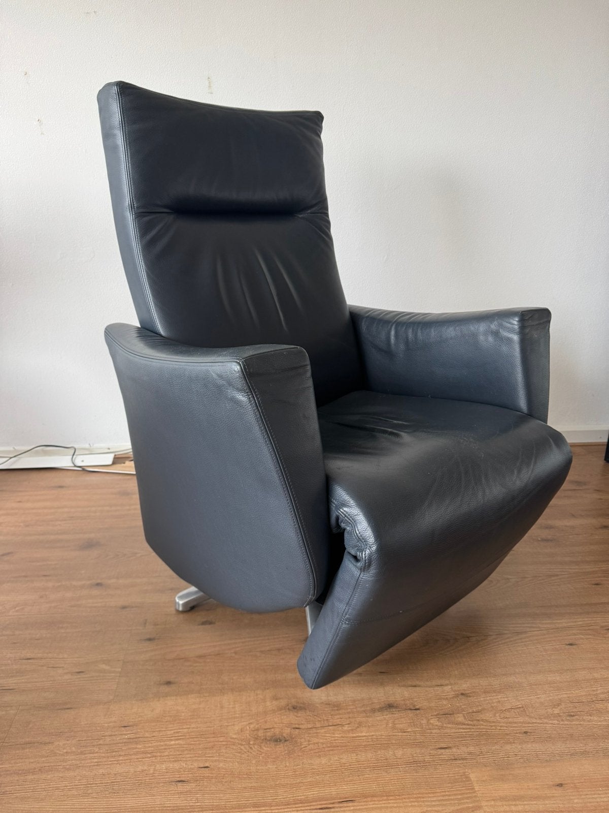 Leren telax stoel, Ophalen of Verzenden, Zo goed als nieuw, 50 tot 75 cm, Leer