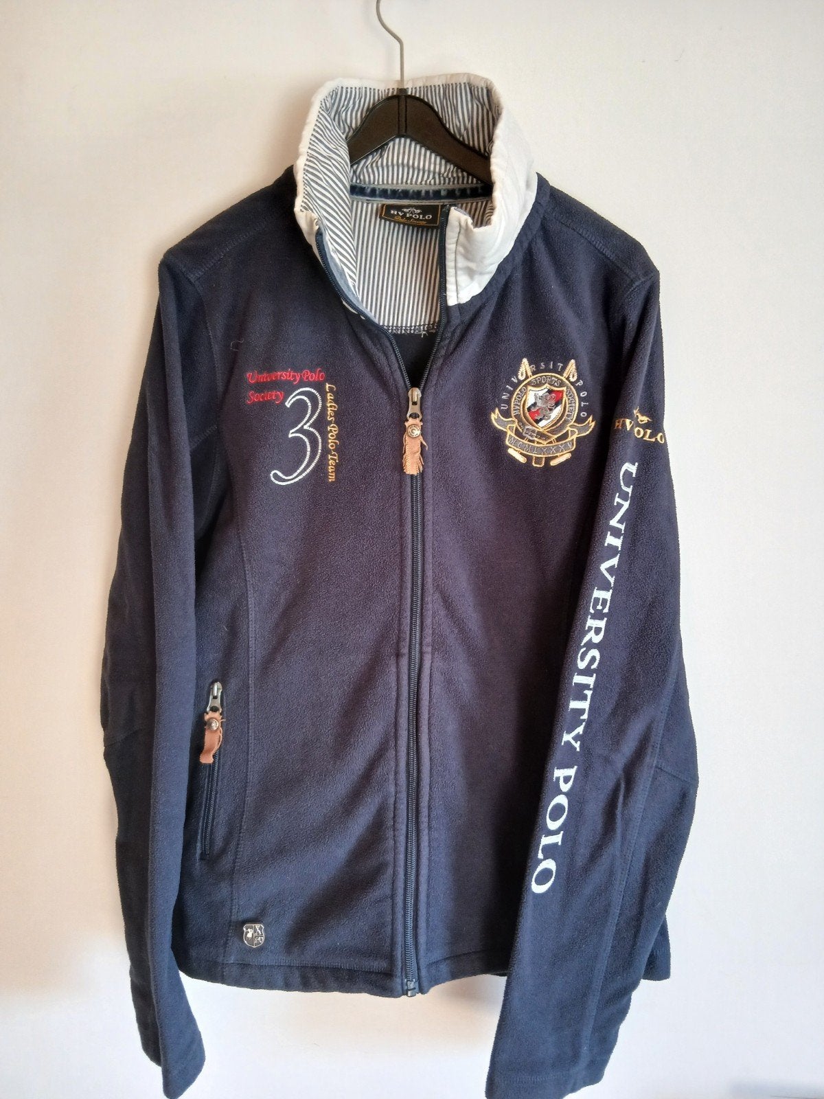 HV Polo navy fleece vest mt L, Dieren en Toebehoren, Gebruikt, L, Ritssluiting, Dressuur