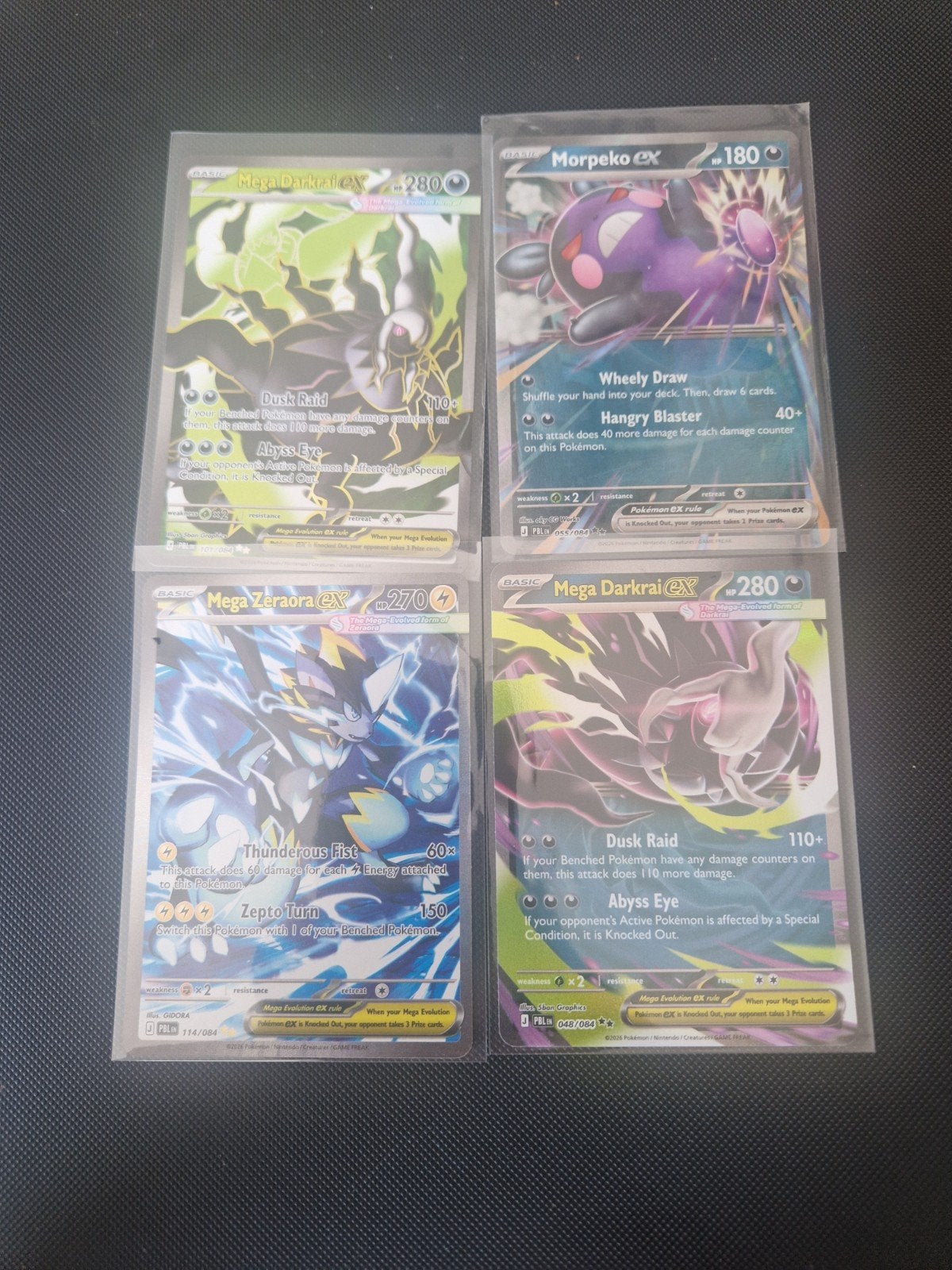 Pitchblack Pokémon kaarten - Mega Darkrai, Morpeko, Zeraora, Verzamelen, Speelgoed, Ophalen of Verzenden, Zo goed als nieuw