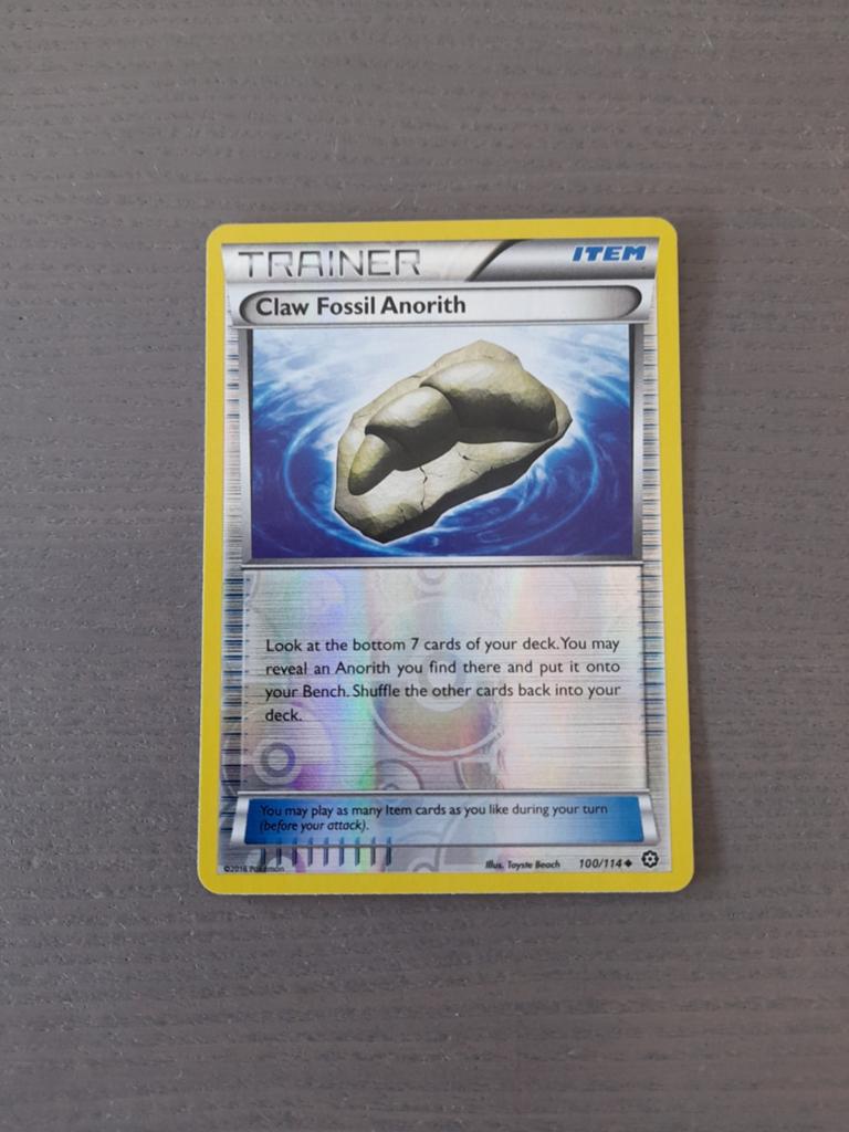 Steam siege 100/114 claw fossil anorith reverse, Ophalen of Verzenden, Zo goed als nieuw, Losse kaart, Foil