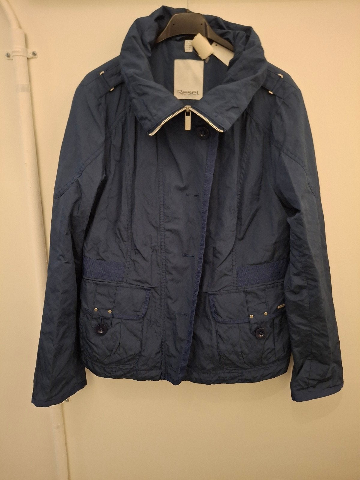 Reset Dames Jas - Blauw, Maat 42, Kleding | Dames, Jassen | Zomer, Nieuw, Maat 42/44 (L), Blauw, Ophalen of Verzenden