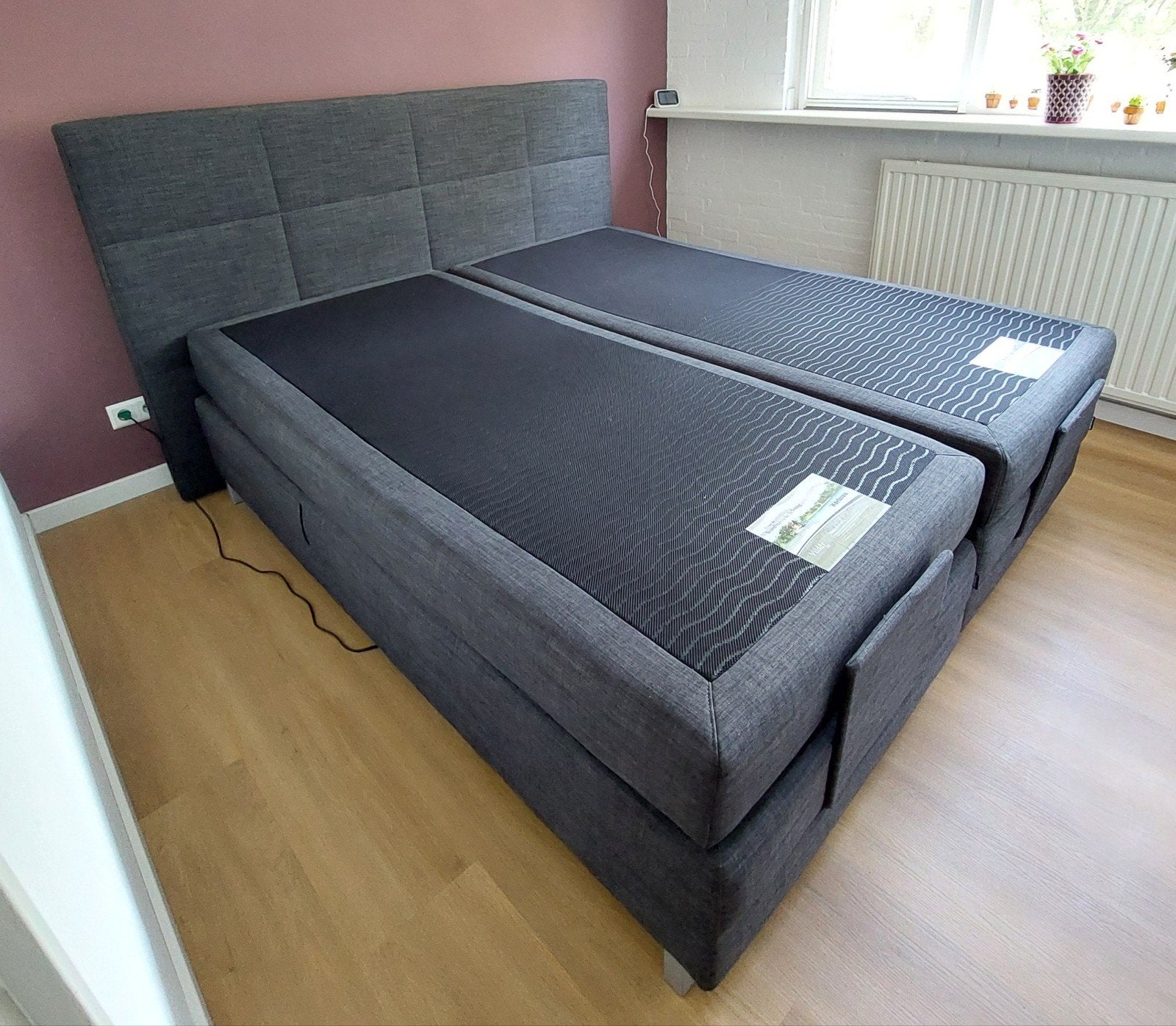 Kårlsson elektrisch verstelbare boxspring 180x200cm, Ophalen, Gebruikt, Tweepersoons, 180 cm