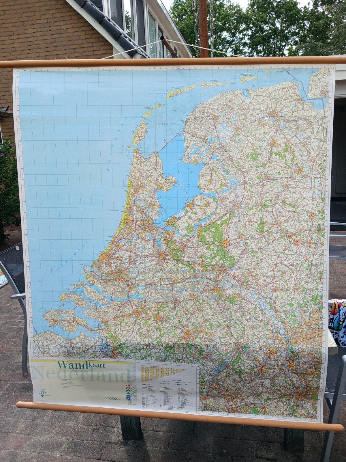 Grote wandkaart Nederland - Topografische Dienst Kadaster, Topografische Dienst Kadaster, 2000 tot heden, Ophalen of Verzenden