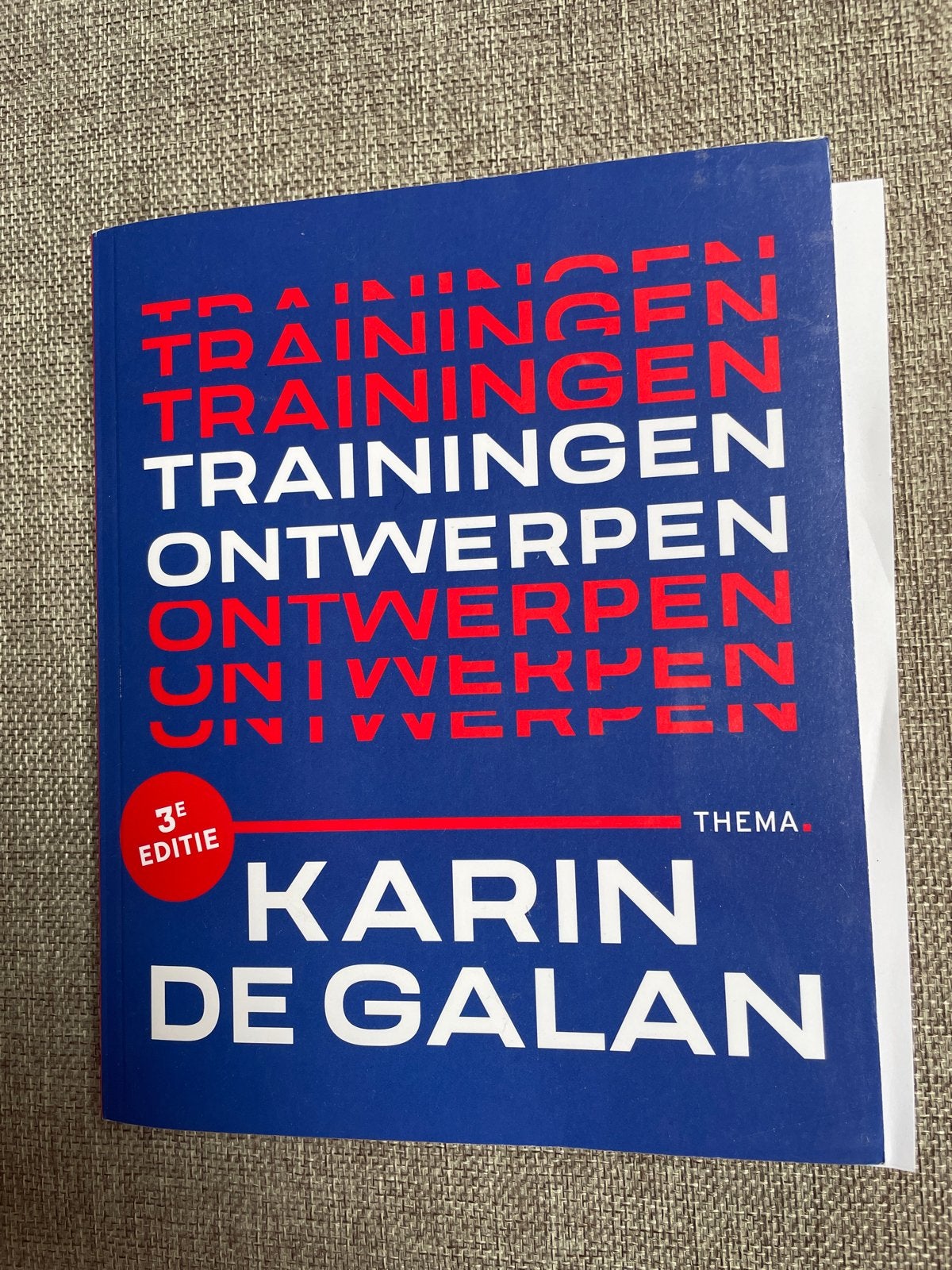 Trainingen Ontwerpen - Karin de Galan (3e editie), Ophalen of Verzenden, Zo goed als nieuw