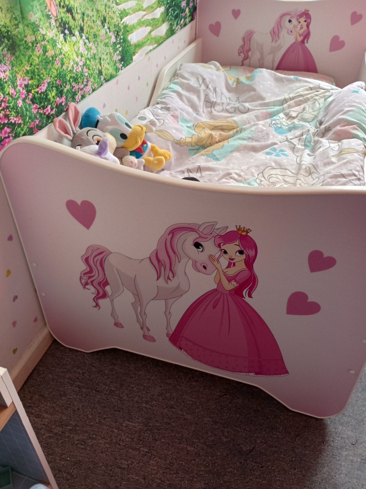 compleet leuk peuterbed 70x140 . meisje, 70 tot 85 cm, 140 tot 160 cm, Zo goed als nieuw, Ophalen