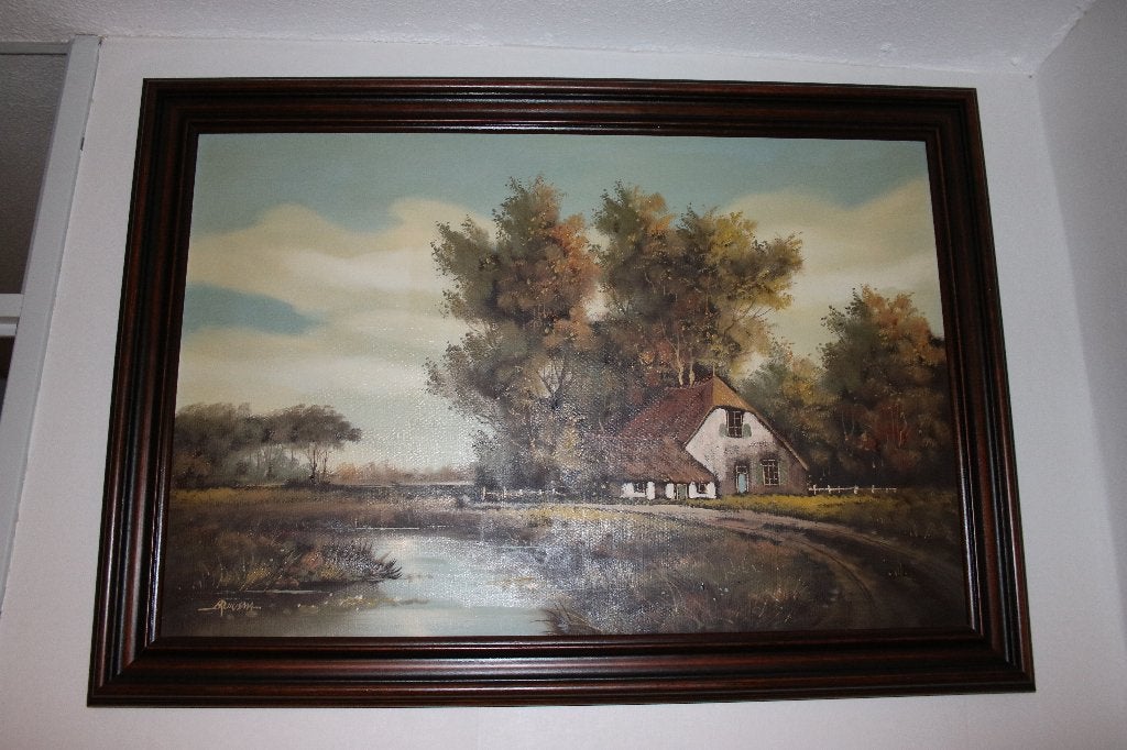 Schilderij Landschap Cornelis Bruinsma 103 x 73cm, Antiek en Kunst, Kunst | Schilderijen | Klassiek, Ophalen, Landschap