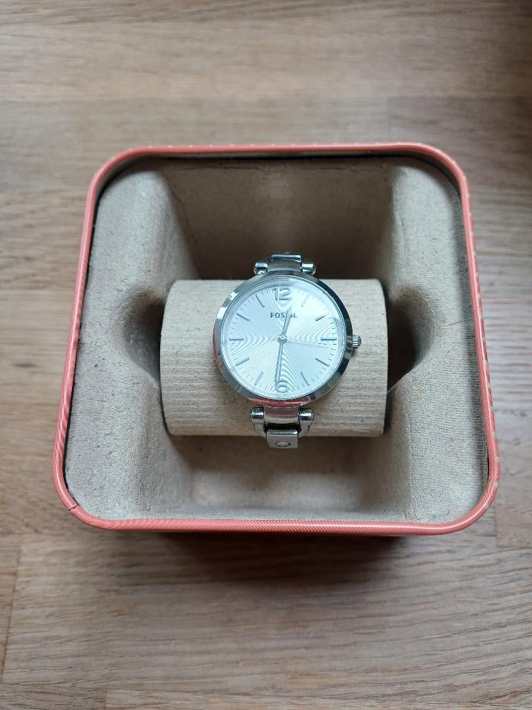 FOSSIL (staal) dameshorloge met extra schakels, Sieraden, Tassen en Uiterlijk, Horloges | Dames, Staal, Gebruikt, Staal, Fossil