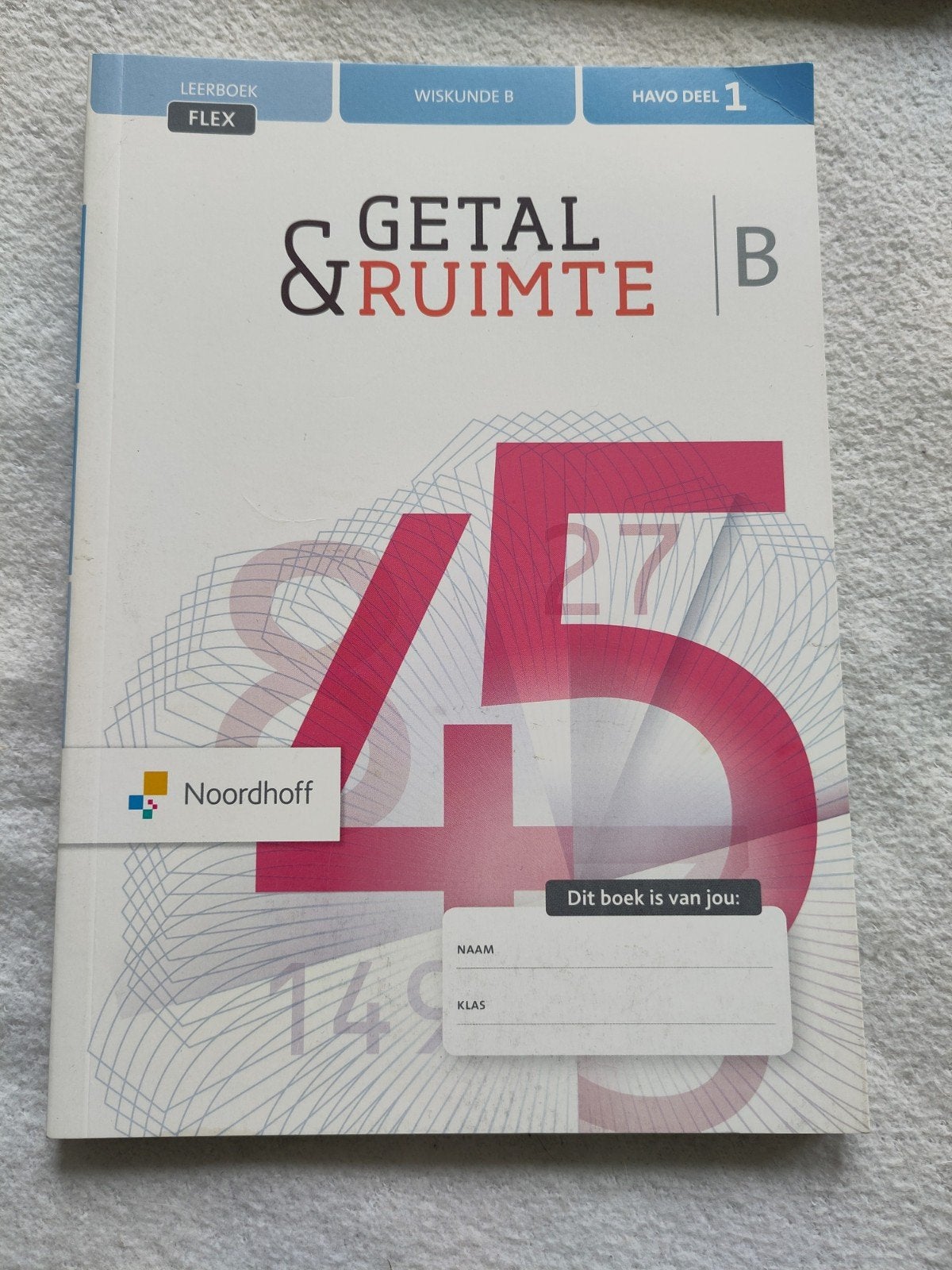 Deel 1 Leerboek flex getal en ruimte havo 5 wiskunde B, Boeken, Ophalen of Verzenden, Nieuw, HAVO, Wiskunde B