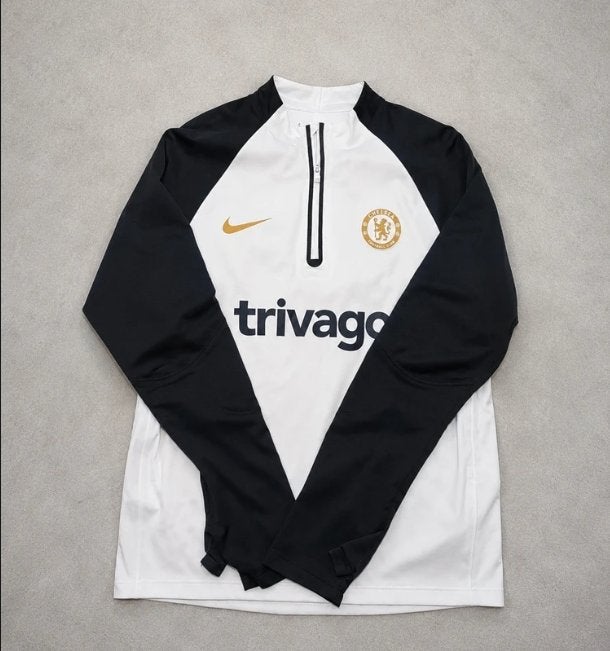 Chelsea FC Trainingsvest Nike – Zwart/Wit, Maat 147 158, Kinderen en Baby's, Trui of Vest, Ophalen of Verzenden, Zo goed als nieuw