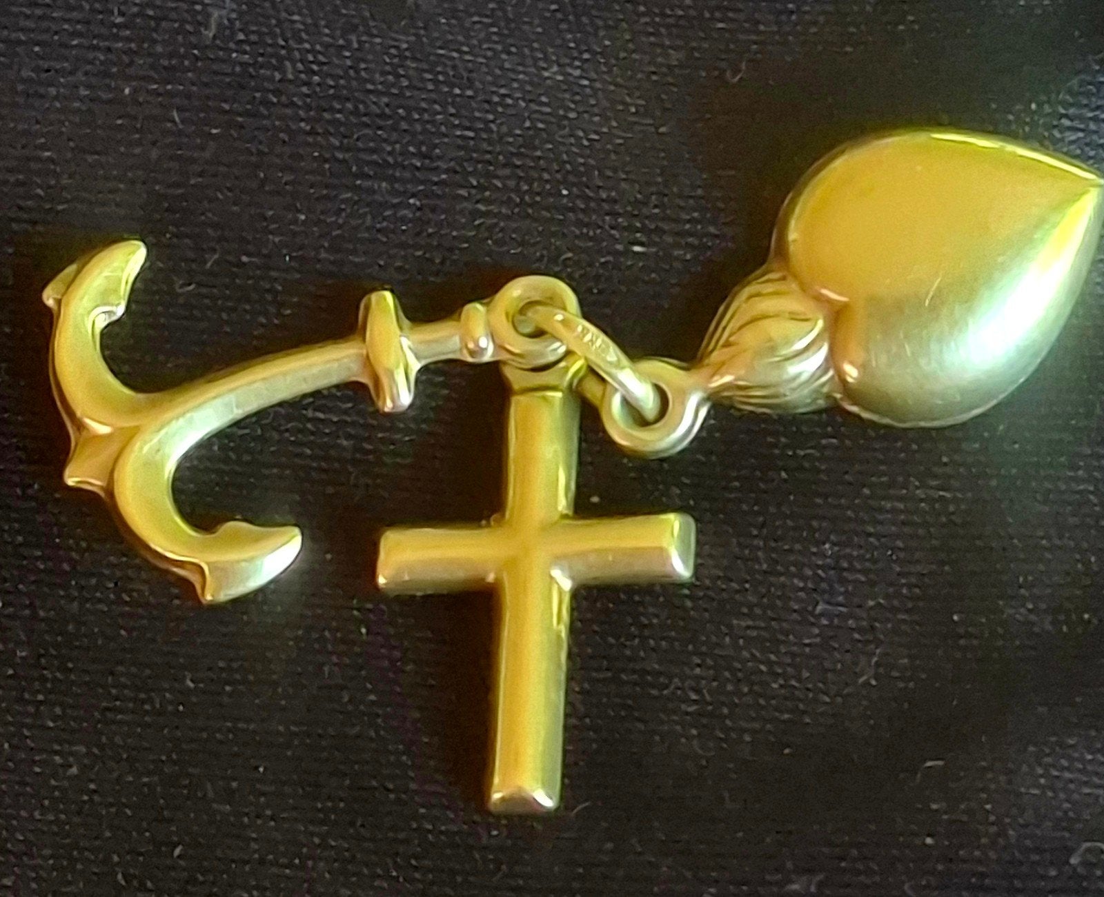 Gouden Hanger Geloof Hoop Liefde, Ophalen of Verzenden, Goud