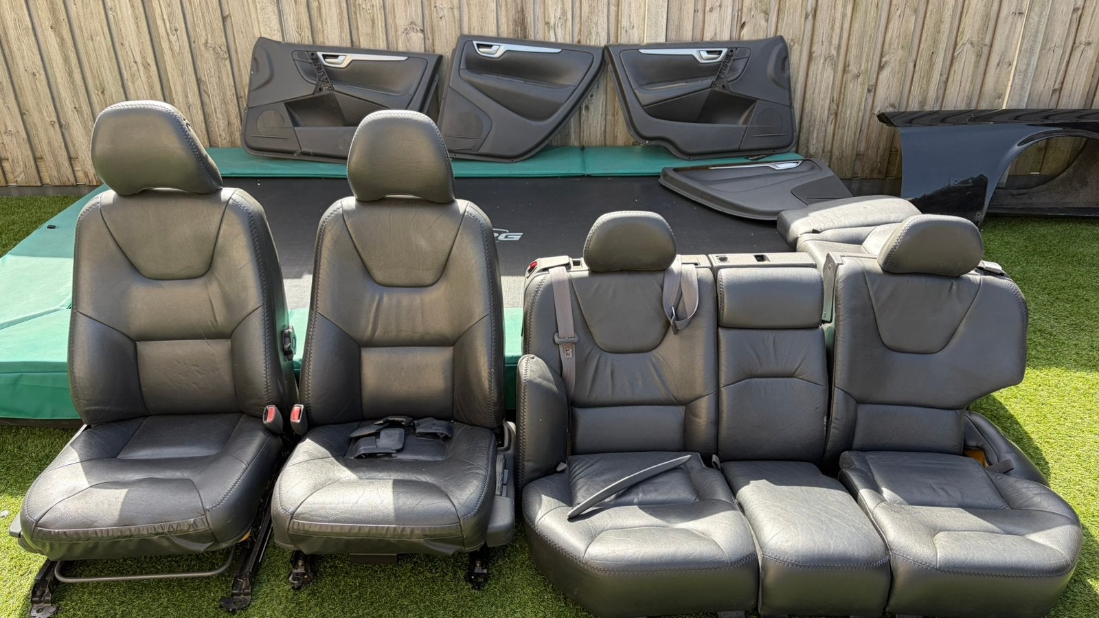 Volvo XC70 interieur blauwe zigzag stiksel stoelen panelen, Auto-onderdelen, Interieur en Bekleding, Ophalen, Gebruikt, Volvo