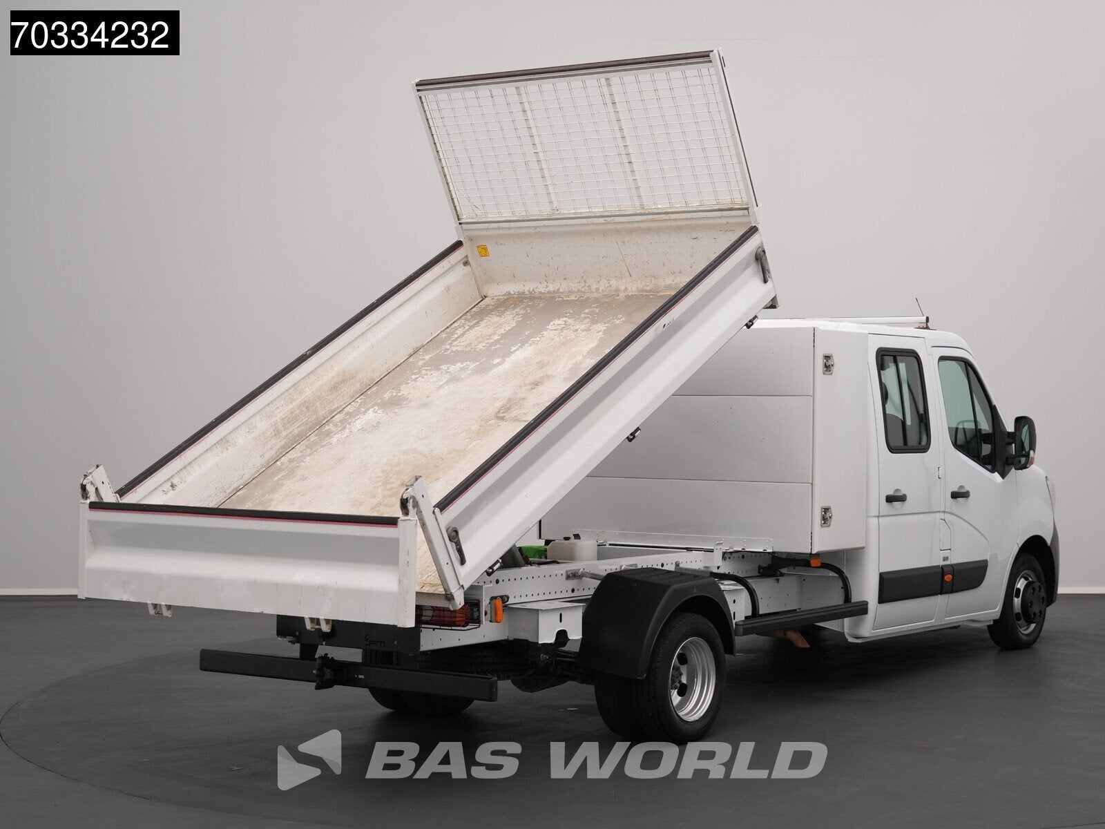 Renault Master 130PK Kipper Dubbele Cabine Dubbellucht Airco, Stof, Gebruikt, Euro 6, 4 cilinders