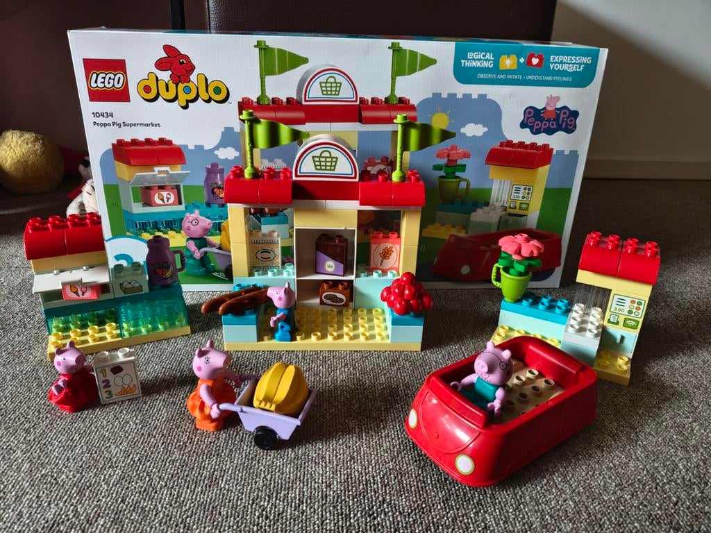 LEGO Duplo Peppa Pig Supermarkt 10434, Kinderen en Baby's, Speelgoed | Duplo en Lego, Ophalen of Verzenden, Zo goed als nieuw