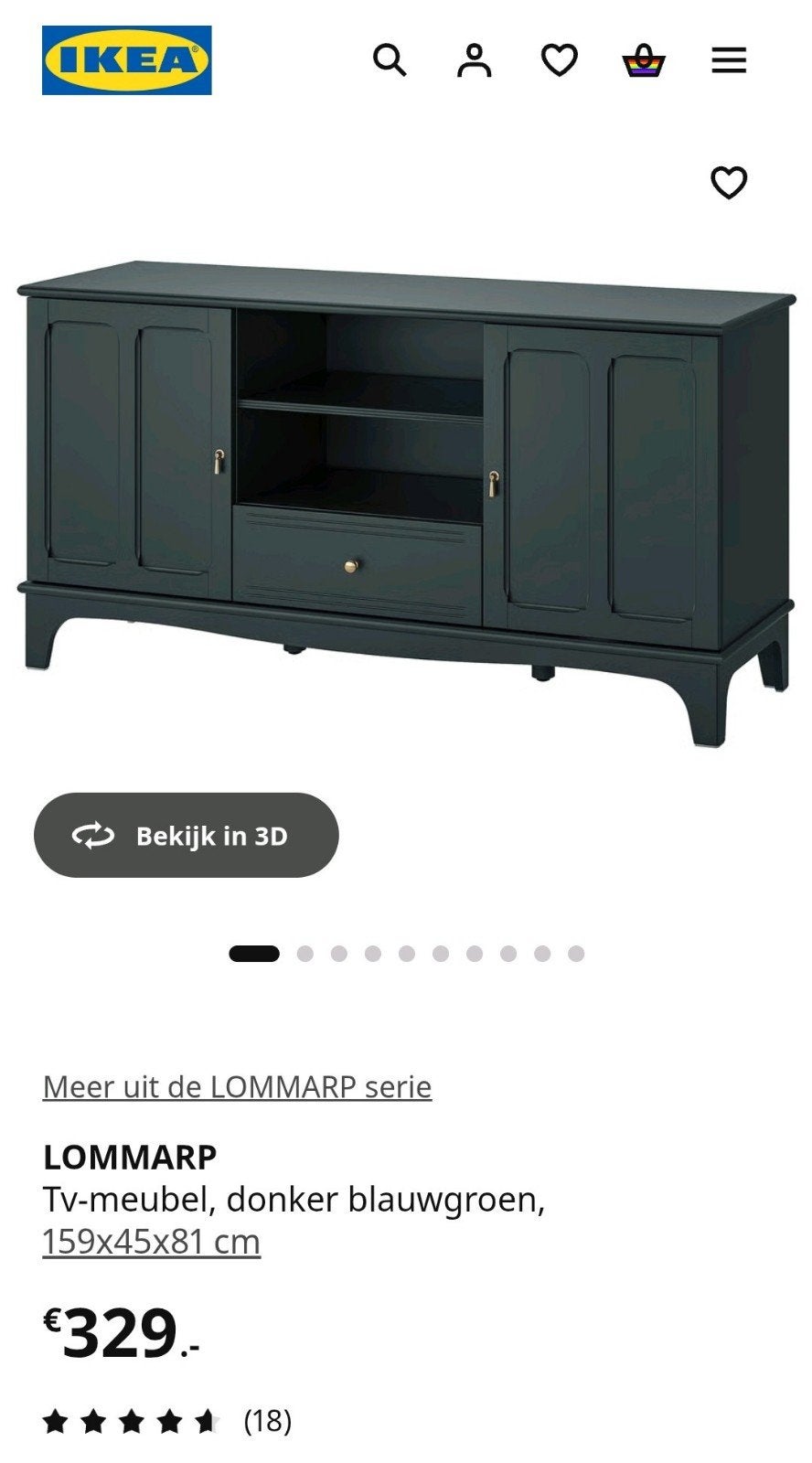 GEZOCHT Lommarp TV meubel Ikea - regio Breda, Ophalen of Verzenden, Zo goed als nieuw, 25 tot 50 cm, Minder dan 100 cm