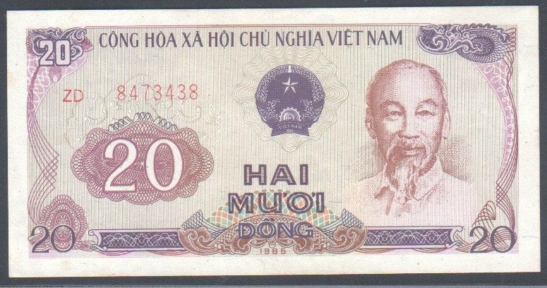 Vietnam 20 Dong 1985, Verzenden, Zuidoost-Azië, Los biljet